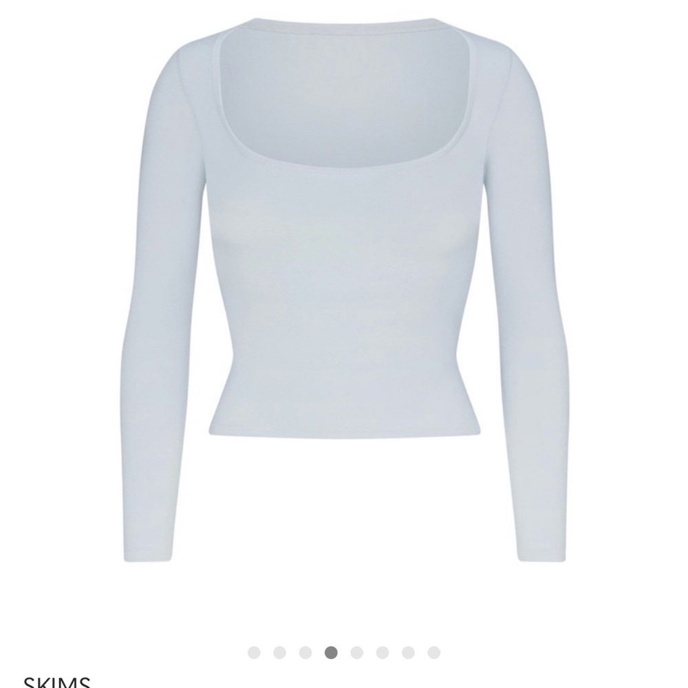 SKIMS Soft Blue Long Sleeve Jersey Top